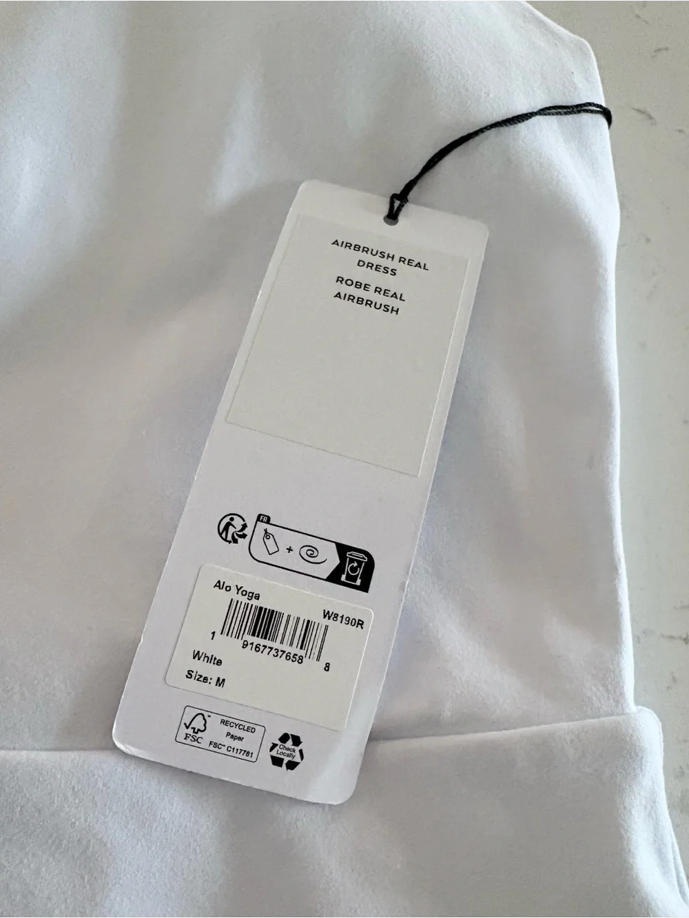 Alo White Athletic Dress - Airbrush Real Dress
